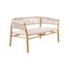 sofa frame teak wood with woven rope