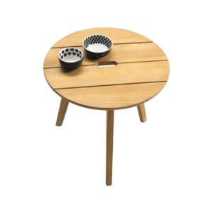 flappy round coffee table teak wood solid