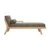 solid teak wood chaise lounge