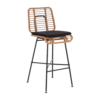 alumunium with synthetic rattan bar stool