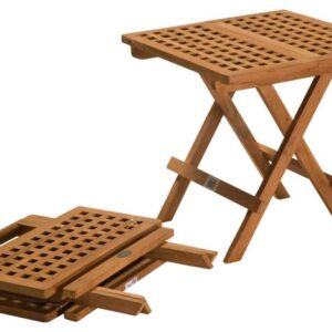 solid teak wood folding table