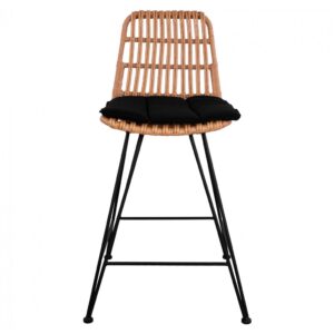 aluminum with synthetic rattan bar chair