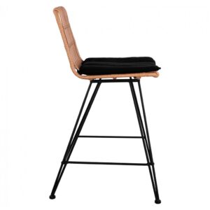 aluminum with synthetic rattan bar chair