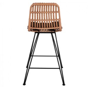 aluminum with synthetic rattan bar chair