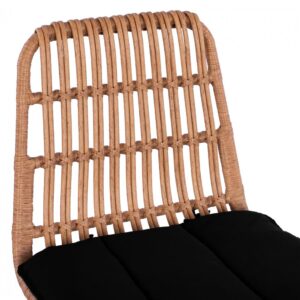 aluminum with synthetic rattan bar chair